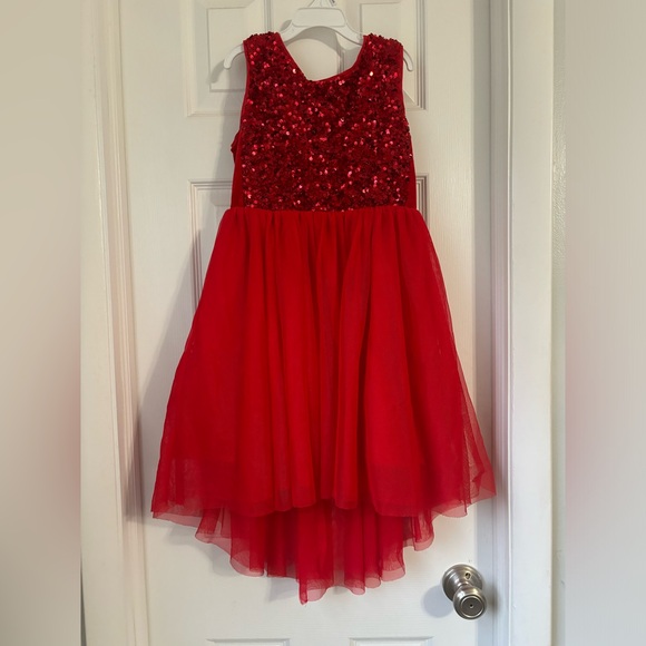 Cat & Jack Other - Cat & Jack Christmas dress girls medium 7/8 red sequin